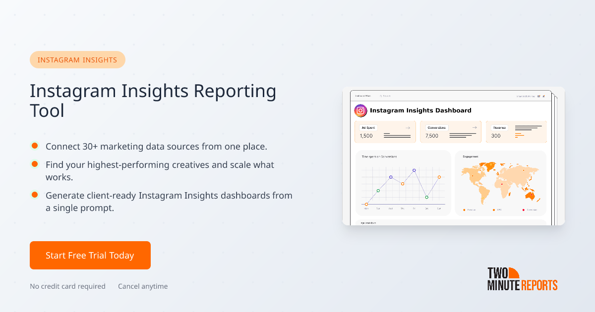 Instagram Insights Reporting Tool | Two Minute Reports